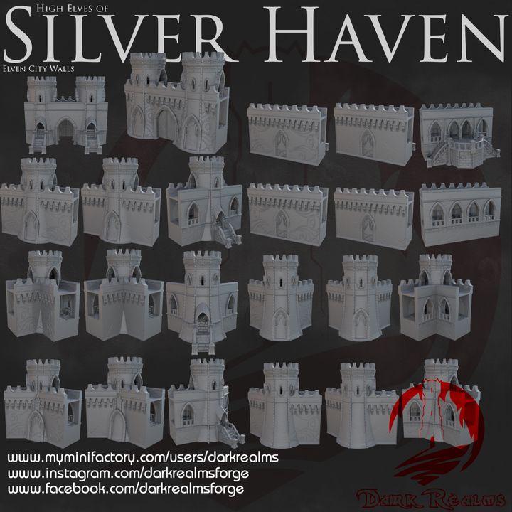 Silver Haven Wall Section with Stairs