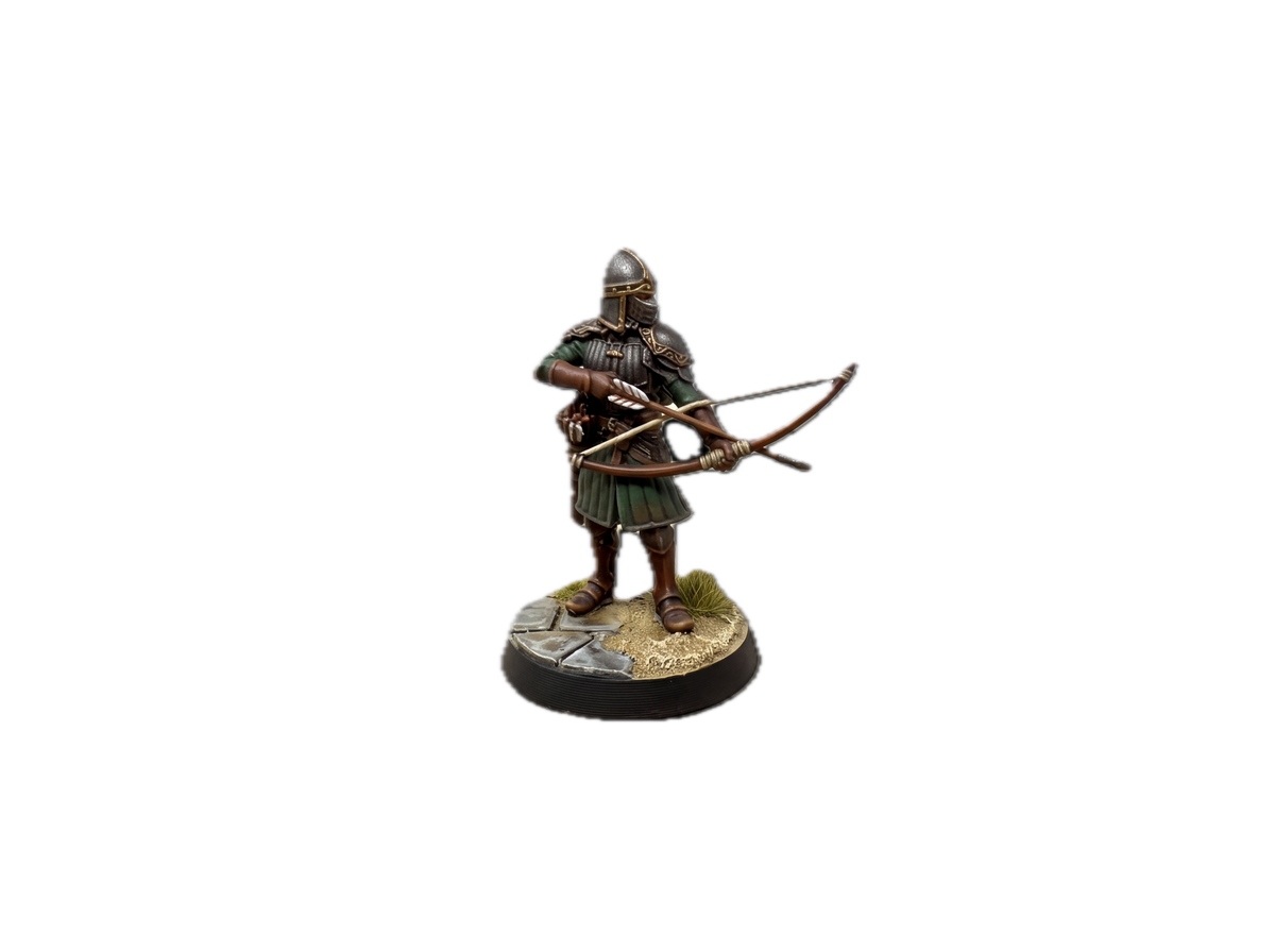 Driftport Archers. A fishing village on a lake.