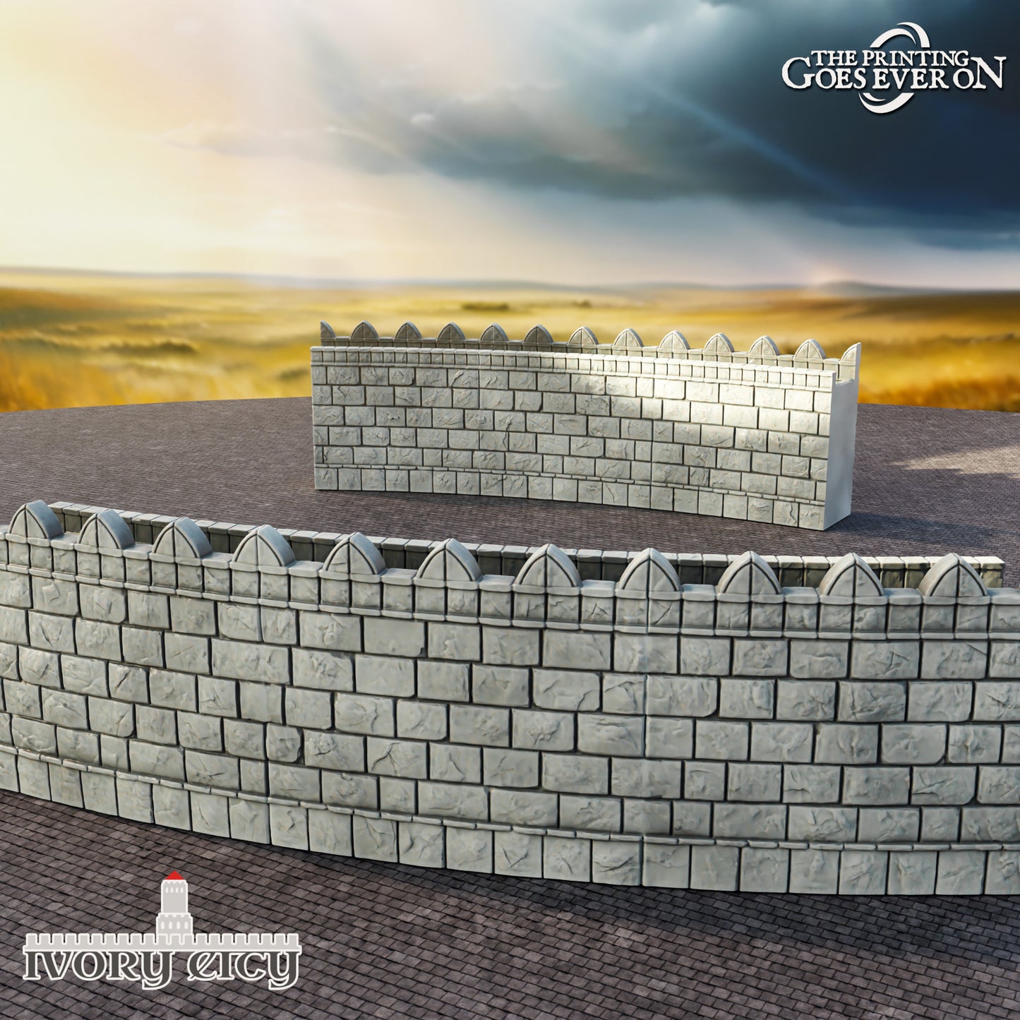 Less Curved Wall x2
