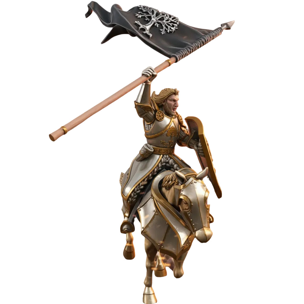Barazan mounted with Banner