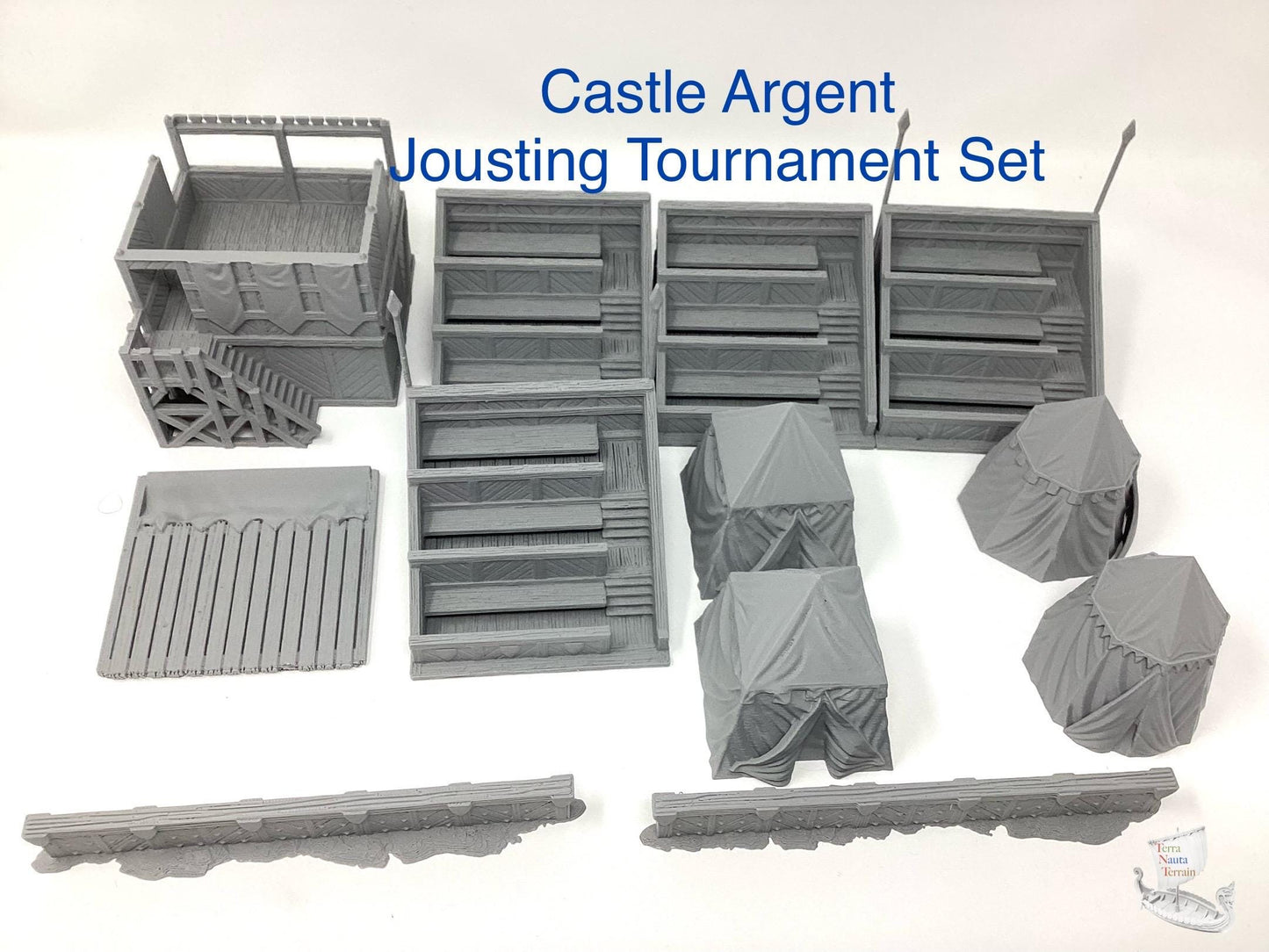Castle Argent Jousting Tournament Set: Medieval Wargaming Terrain