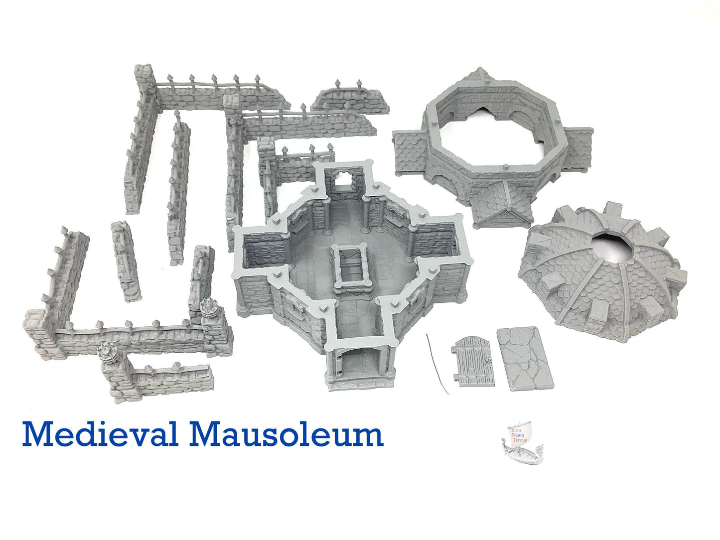 Medieval Mausoleum Model: Playable Interior, Unpainted PLA