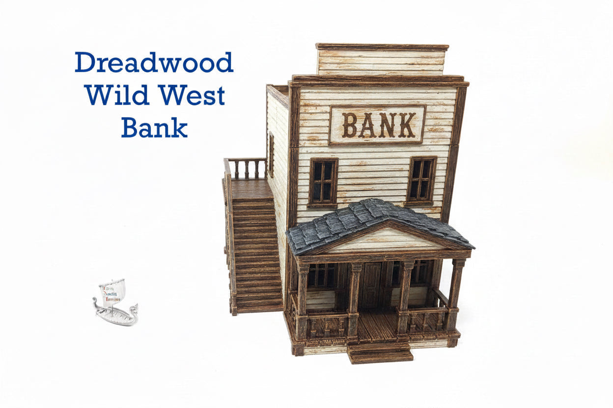 Dreadwood, a Wild West Frontier Town. Bank