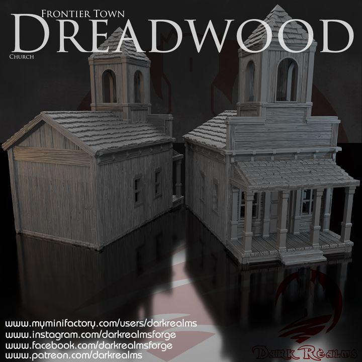 Dreadwood, a Wild West Frontier Town. Church
