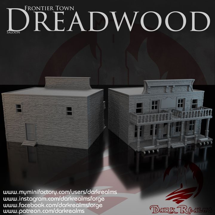 Dreadwood, a Wild West Frontier Town. Saloon