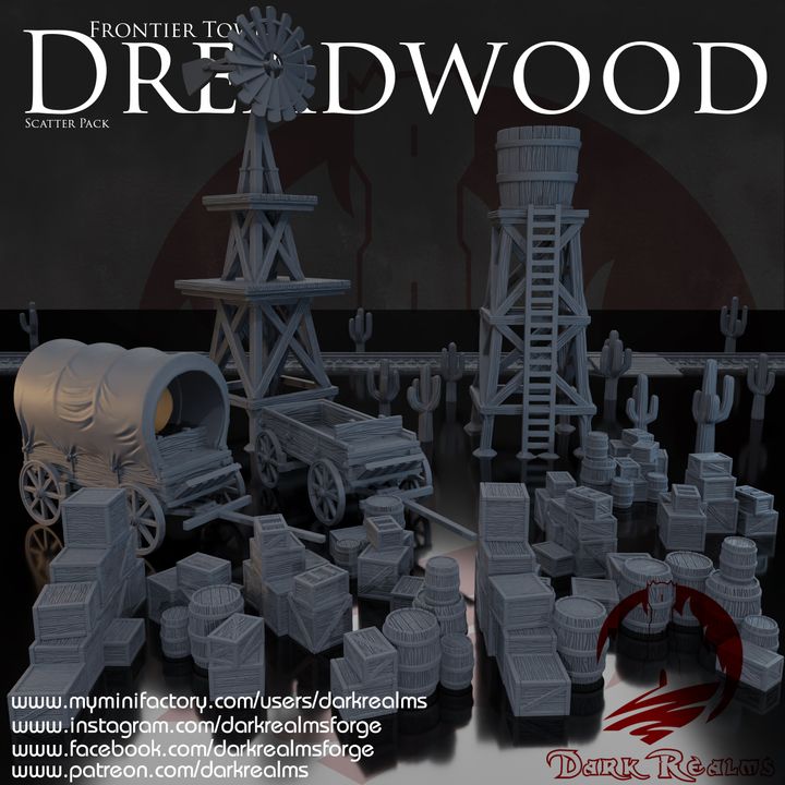 Dreadwood, a Wild West Frontier Town. Scatter