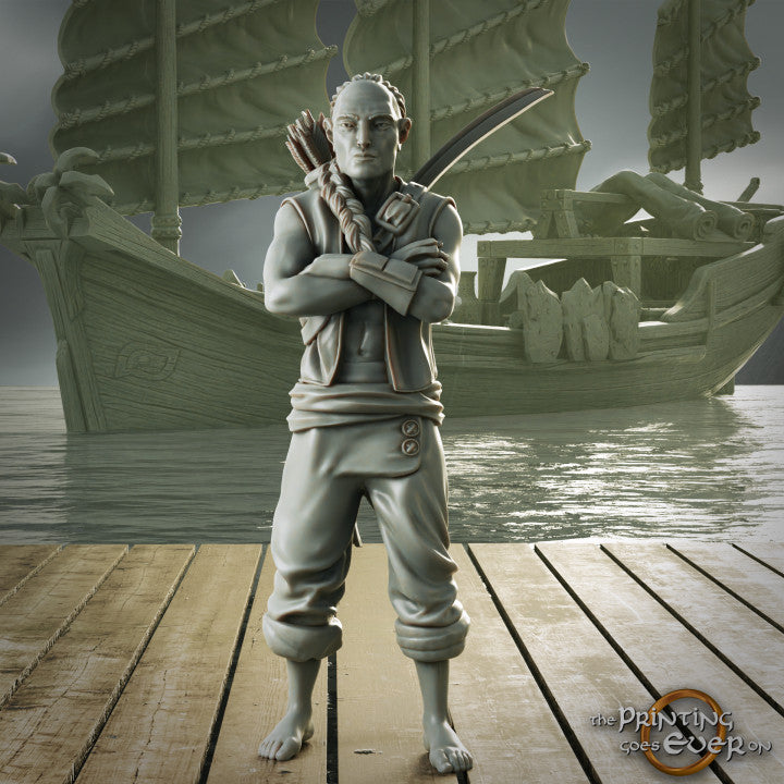 Pirate Dhow with crew
