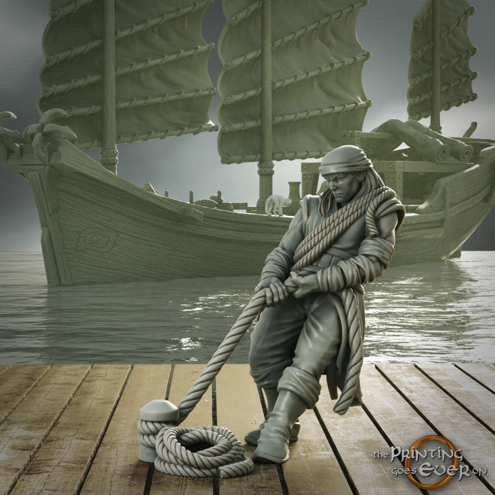 Pirate Dhow with crew