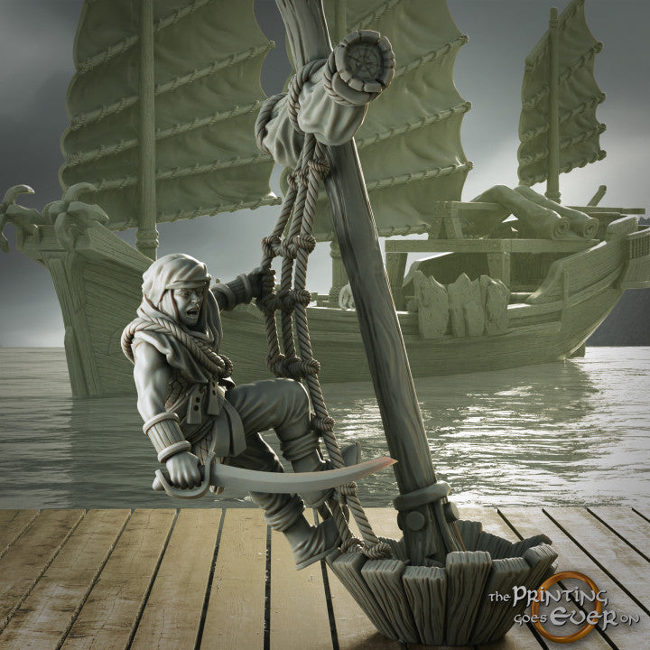 Pirate Dhow with crew