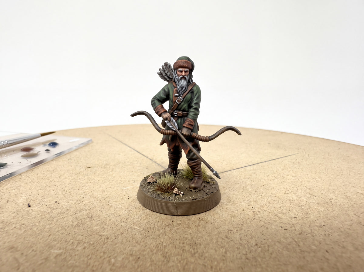 Driftport Militia Archers. 4 unpainted 28mm figures with bases