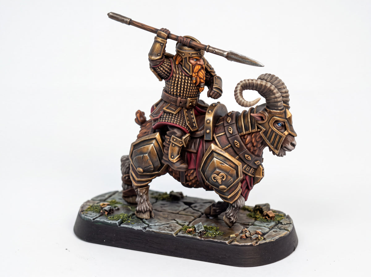 Dwarven Goat Riders x3