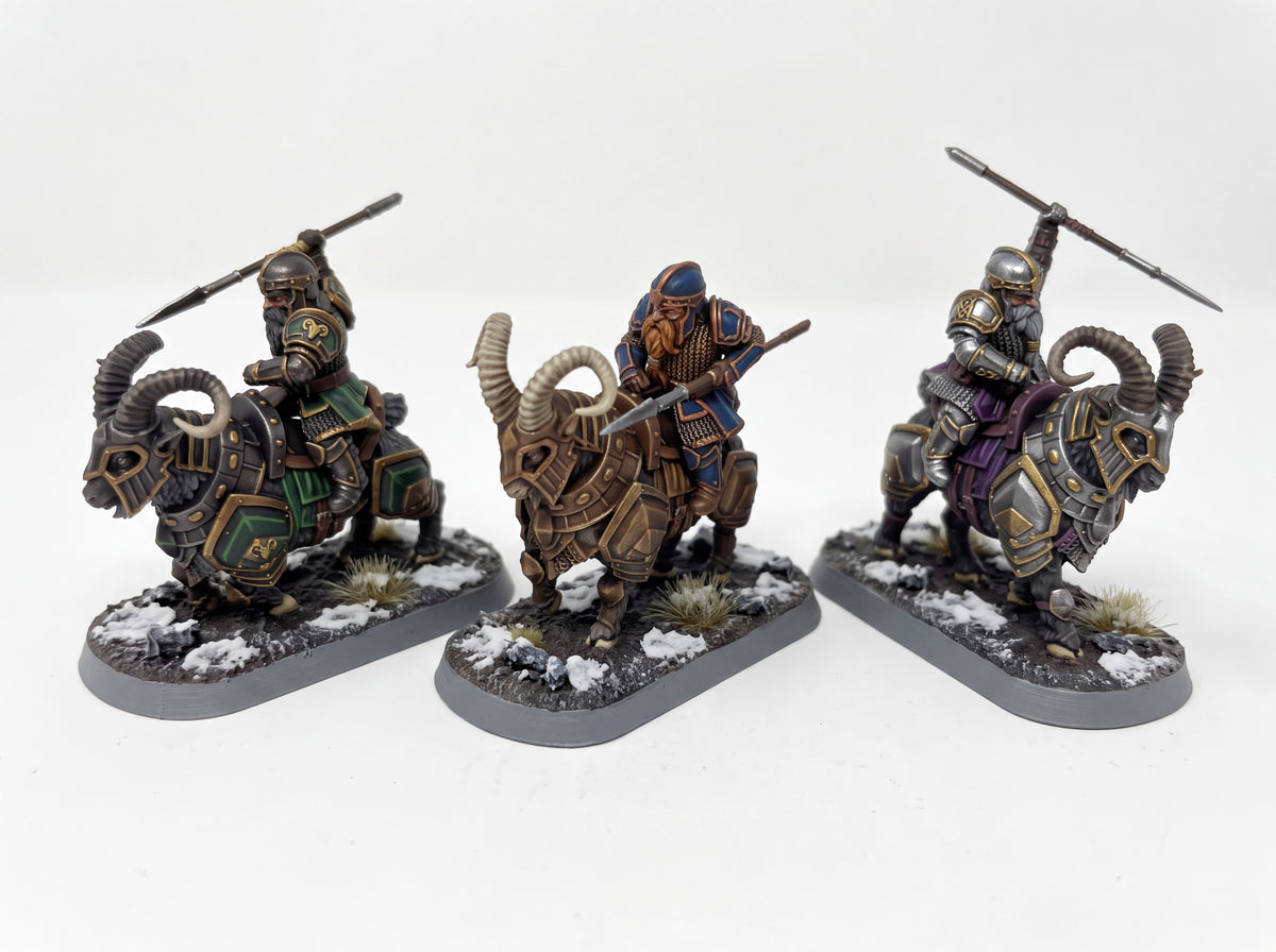 Dwarven Goat Riders x3