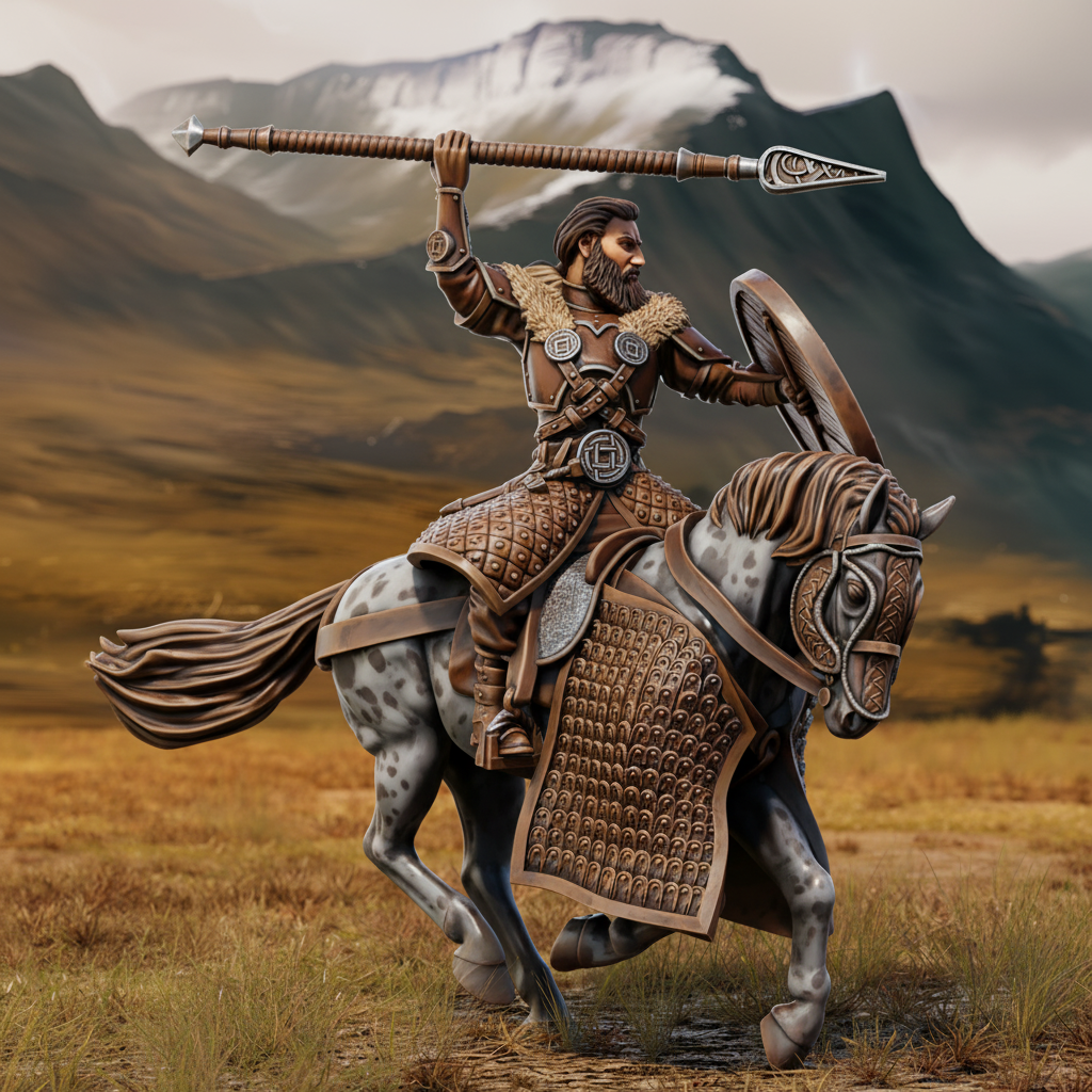 Ebremer - Prince of Riddermercia on foot and mounted