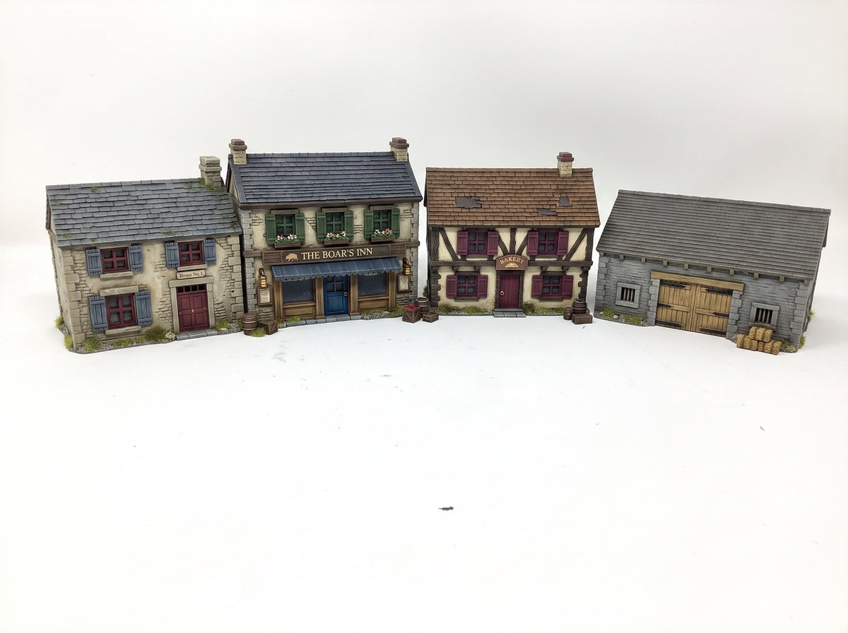 WW2 French Town and City Buildings 3d Printed Tabletop Scenery for Epic Scale