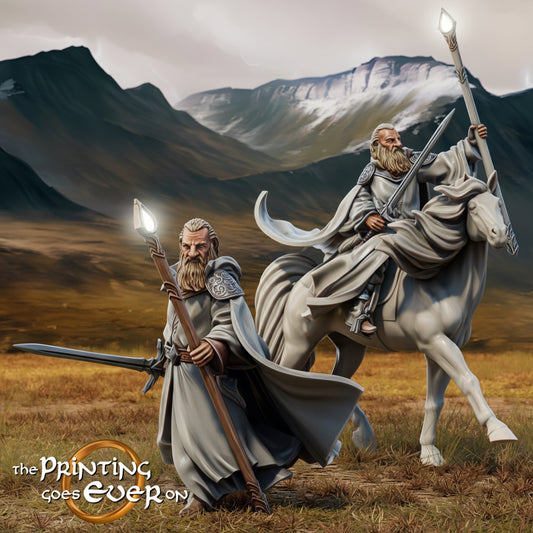 Gollnir the Wise on foot and mounted