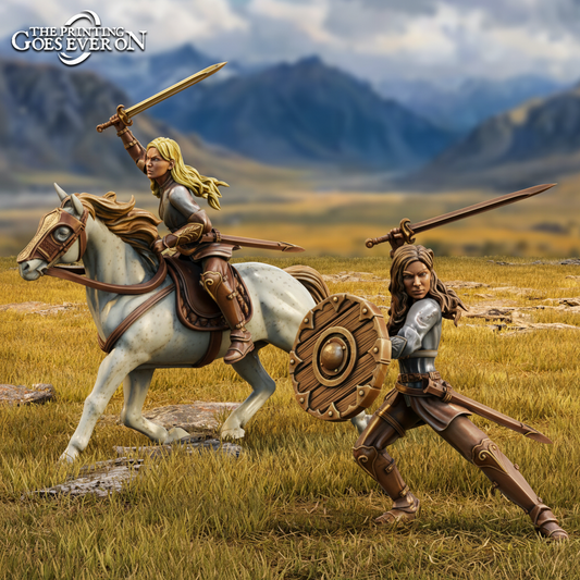 Hedda on foot and mounted