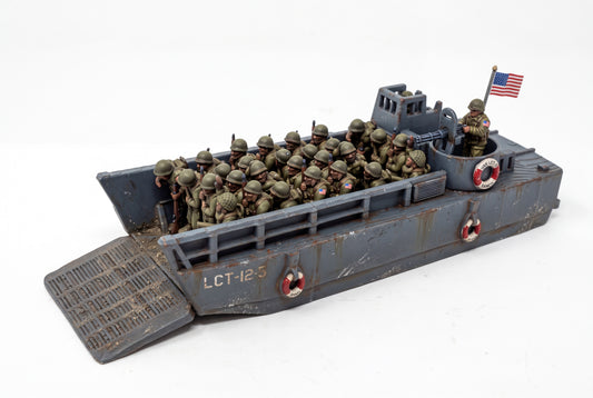 Landing Craft with American Troops Open Ramp