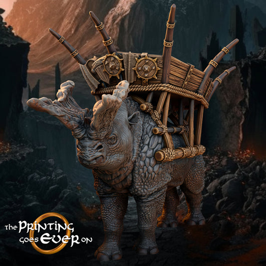 Horned Beast Of Groz C with howdah & orcs