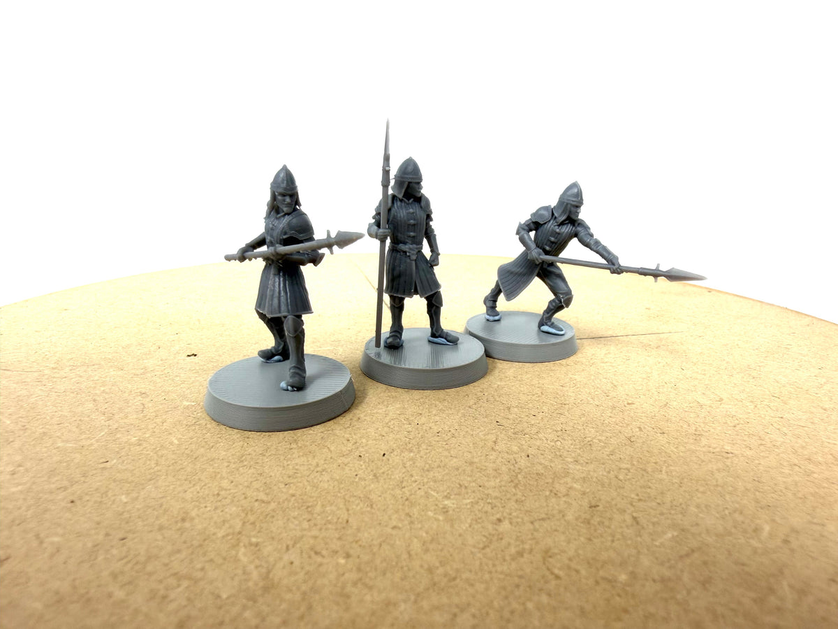 Driftport  Spearmen. A fishing village on a lake.