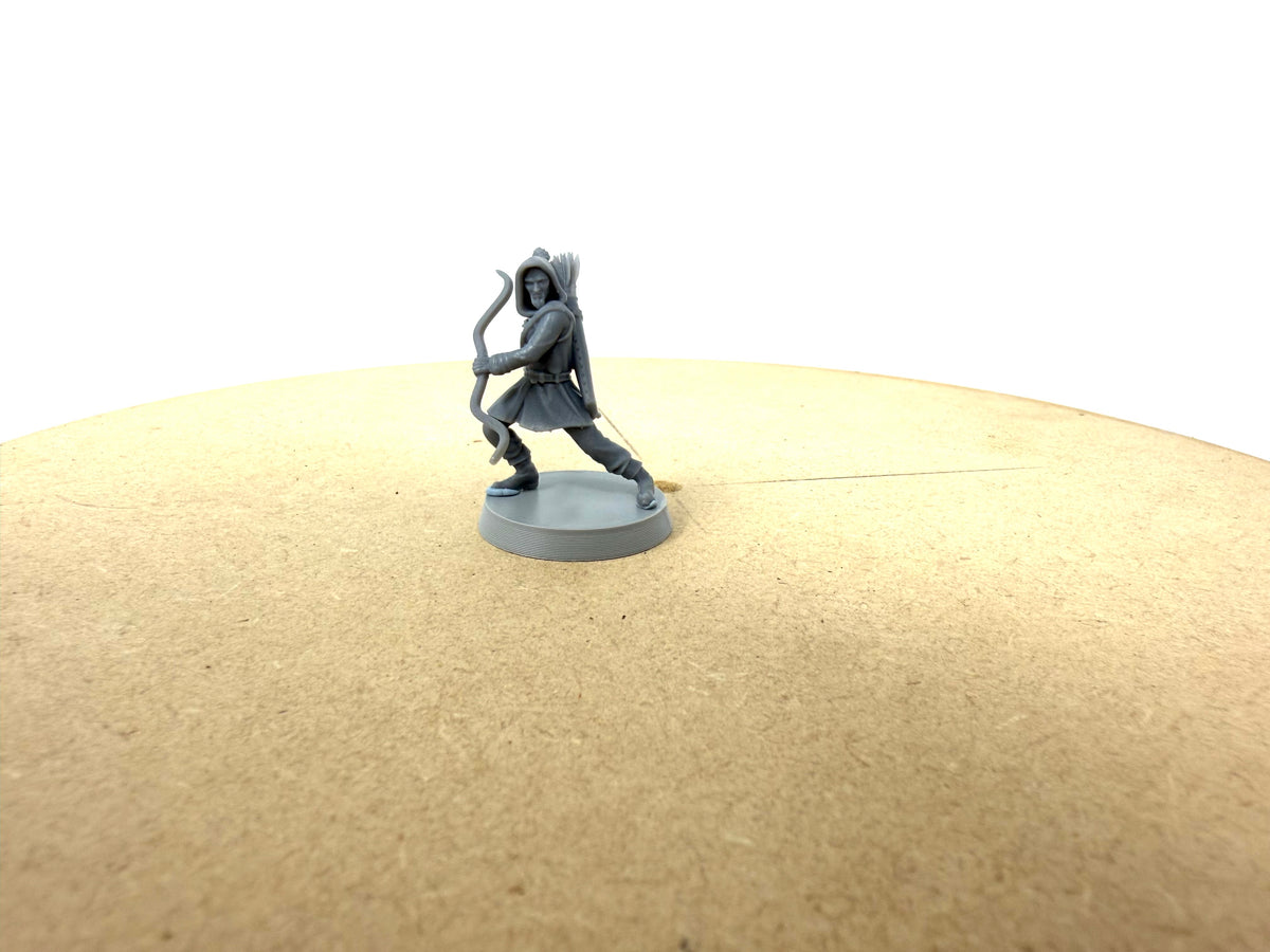 Driftport Militia Archers. 4 unpainted 28mm figures with bases