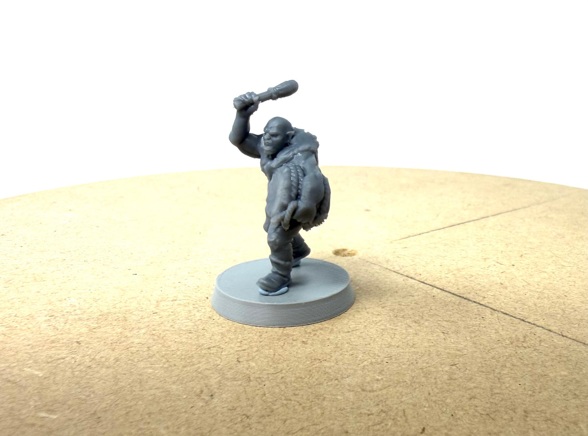 Orc Warband with Troll. 11 Unpainted Miniatures with Bases