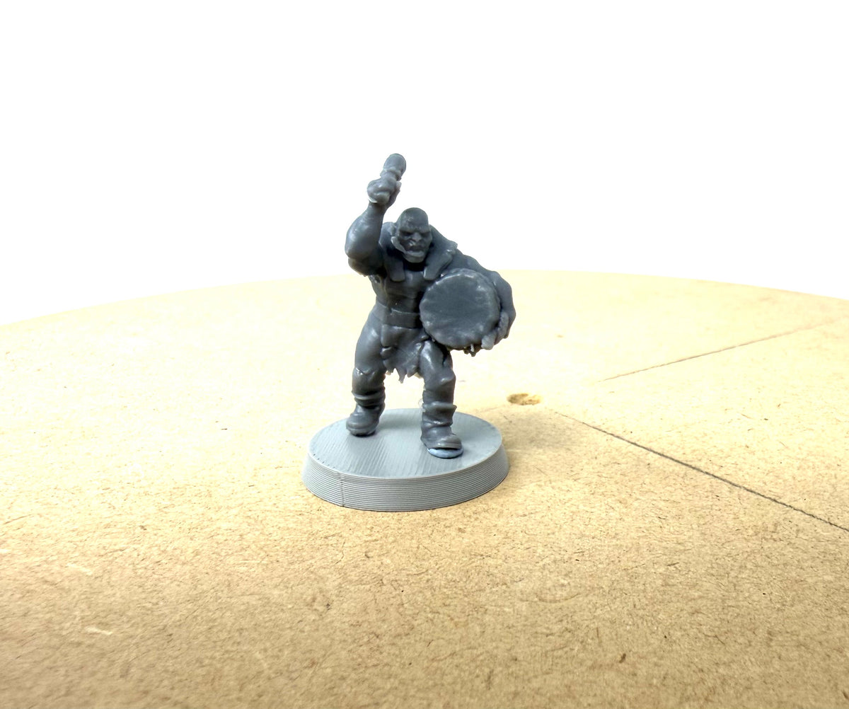 Orc Warband with Troll. 11 Unpainted Miniatures with Bases