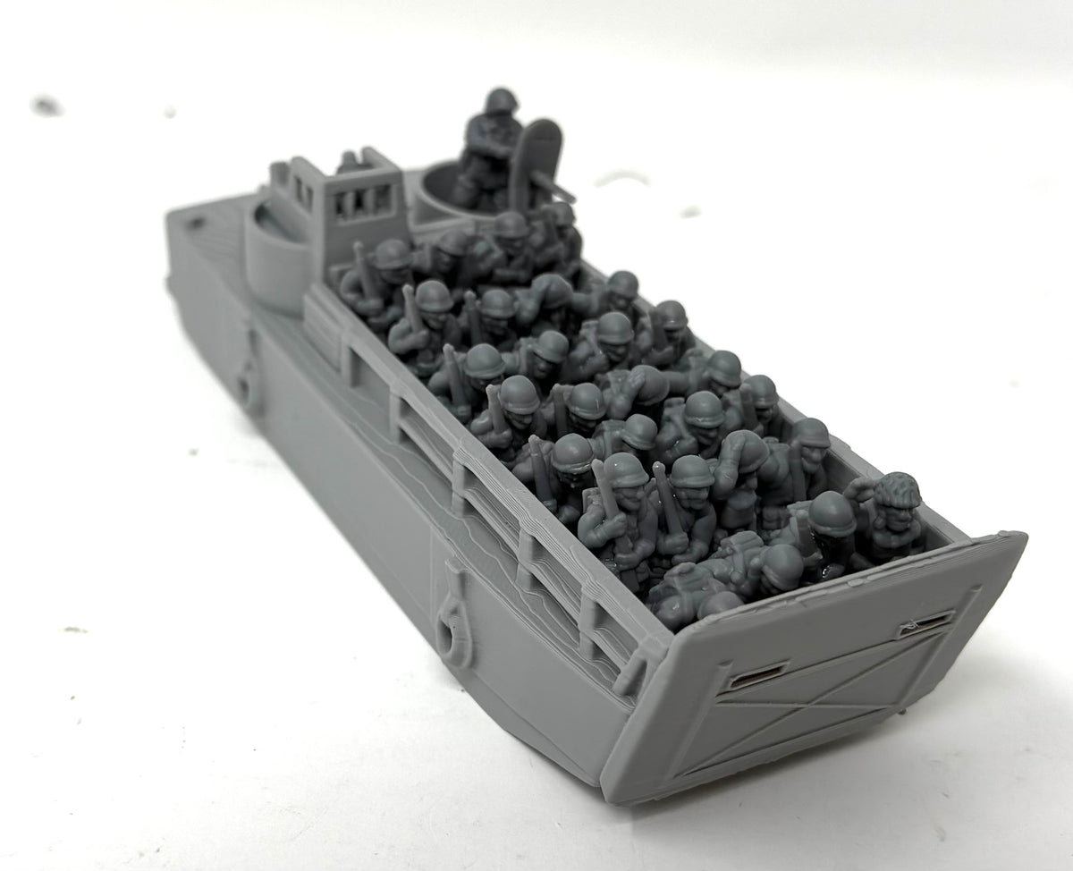 Landing Craft with American Troops Closed Ramp