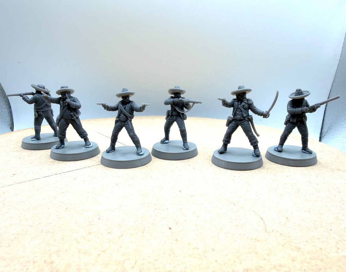 Mexican Soldiers. 6 Figures with Bases