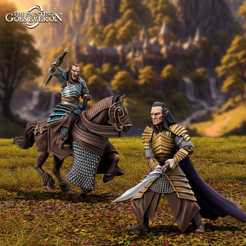 Lord Eleron on foot & mounted
