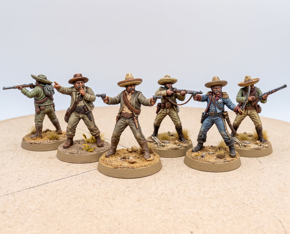 Mexican Soldiers. 6 Figures with Bases