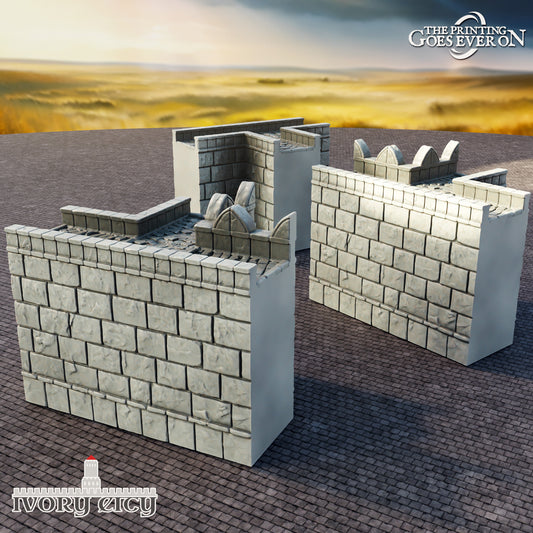 T-Shaped Walls x2
