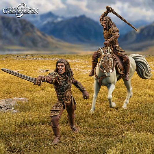 Thalred on foot and mounted