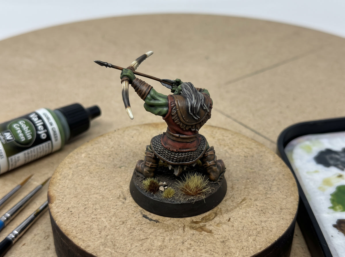 Orc Warband with Troll. 11 Unpainted Miniatures with Bases