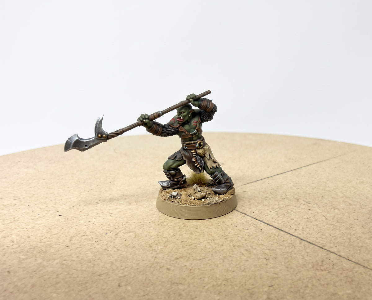 Orc Warband with Troll. 11 Unpainted Miniatures with Bases