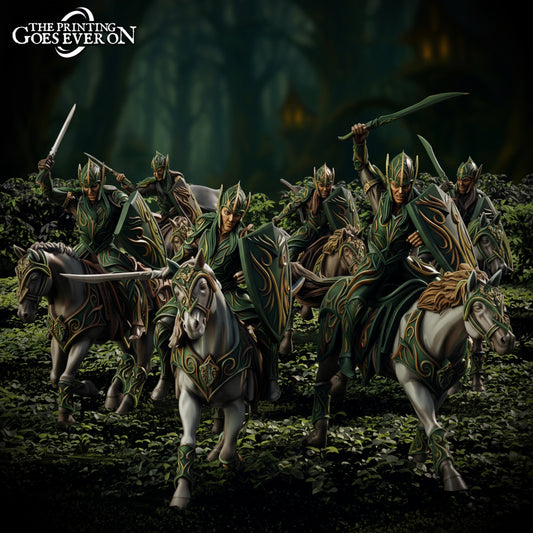 Elderwood Elven Knights with shields x6