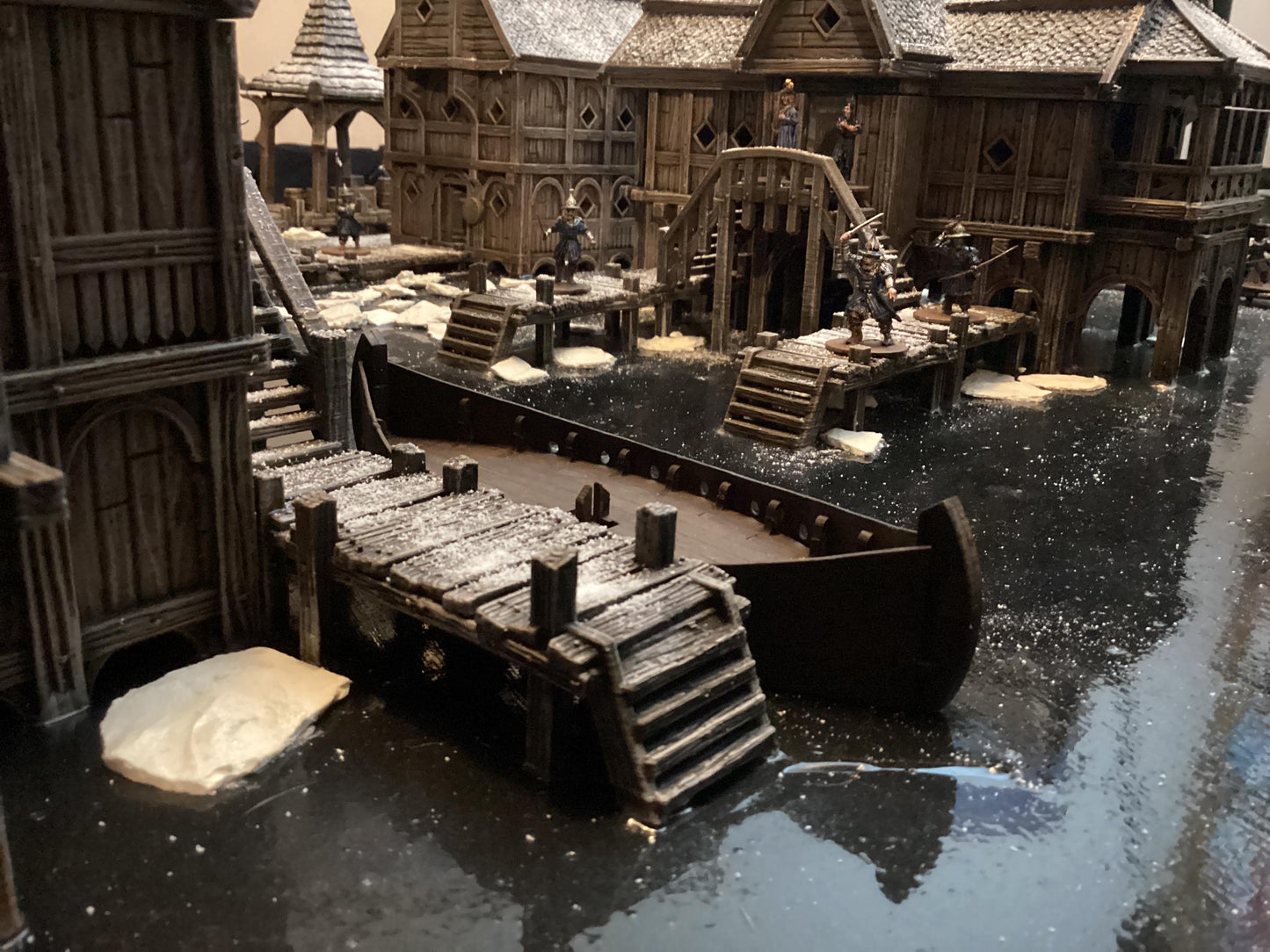Mudifjord Building 3. A fishing village on a lake.