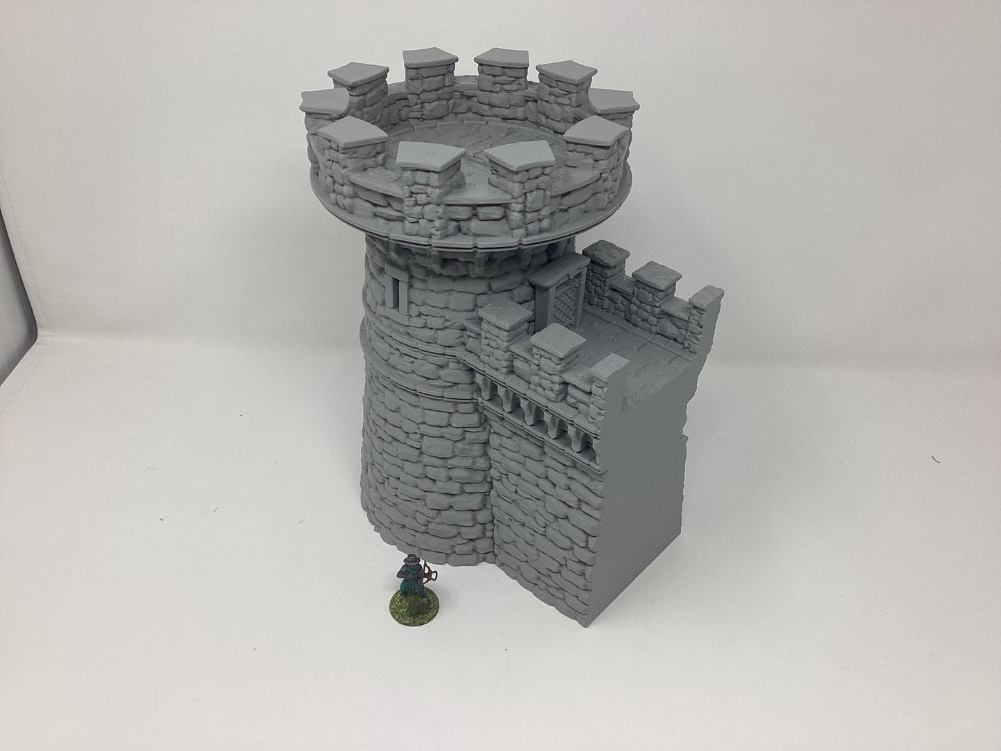 Castle Argent Wall Tower Connecting Sections: Wargaming Scenery
