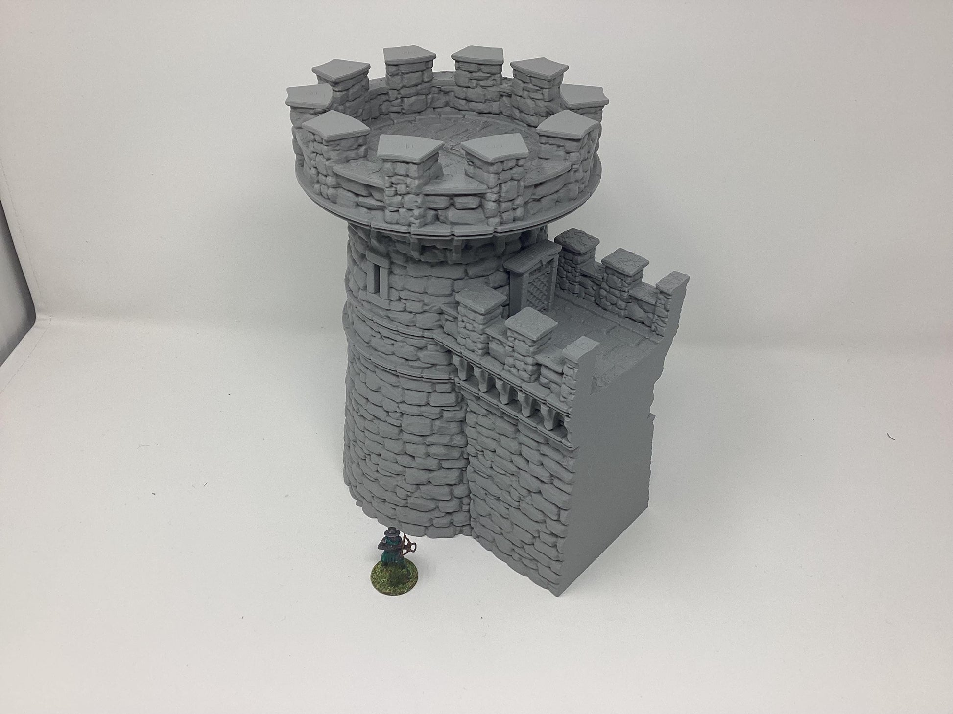 Castle Argent Wall Tower Connecting Sections: Wargaming Scenery