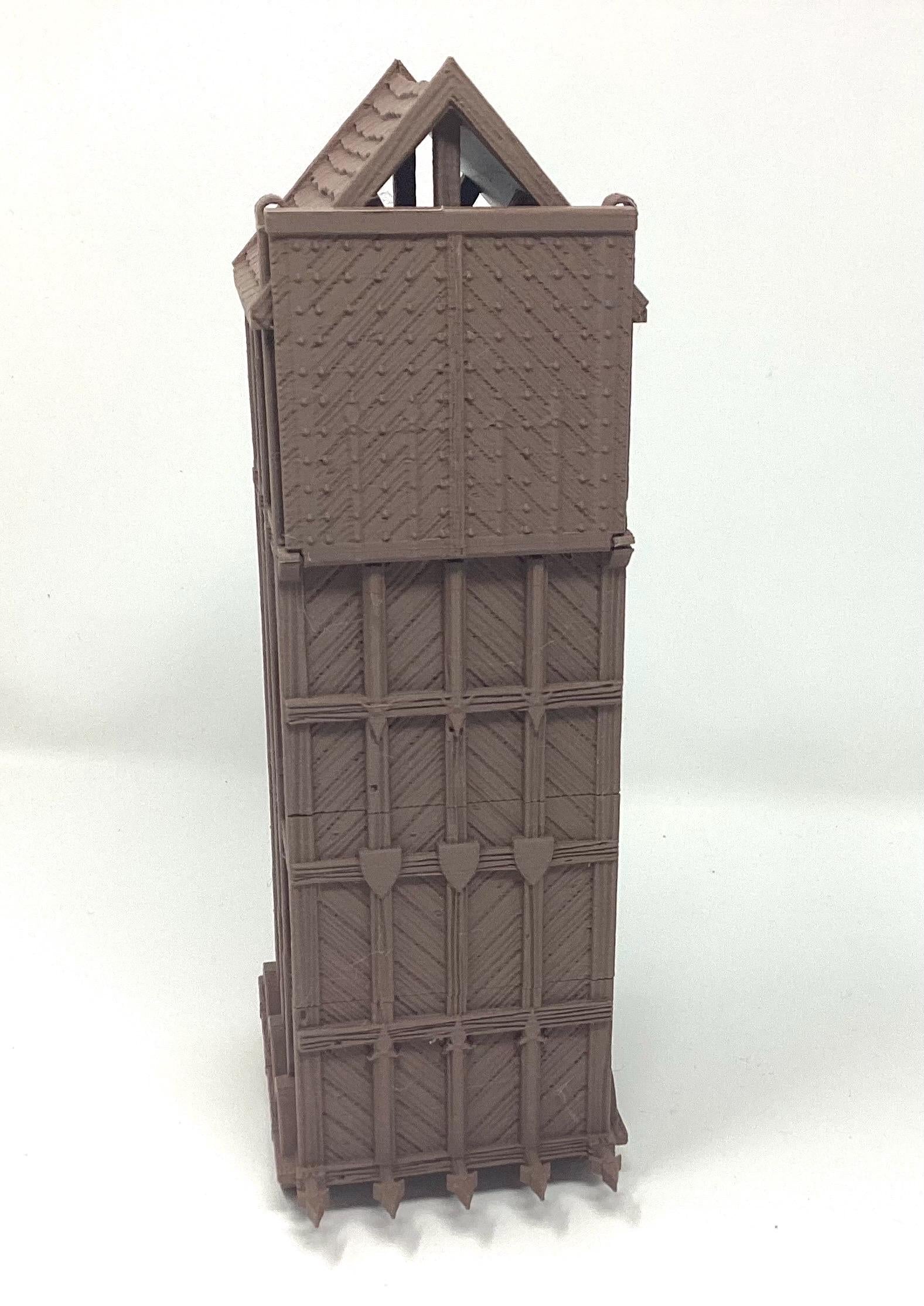 Siege Tower: 4-Story Wheeled Assault Platform for Wargaming
