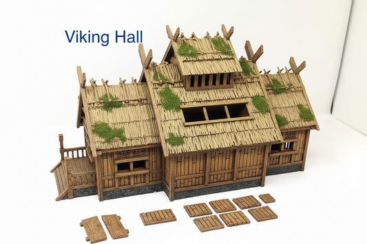 Viking Hall: Unpainted Miniature Terrain
