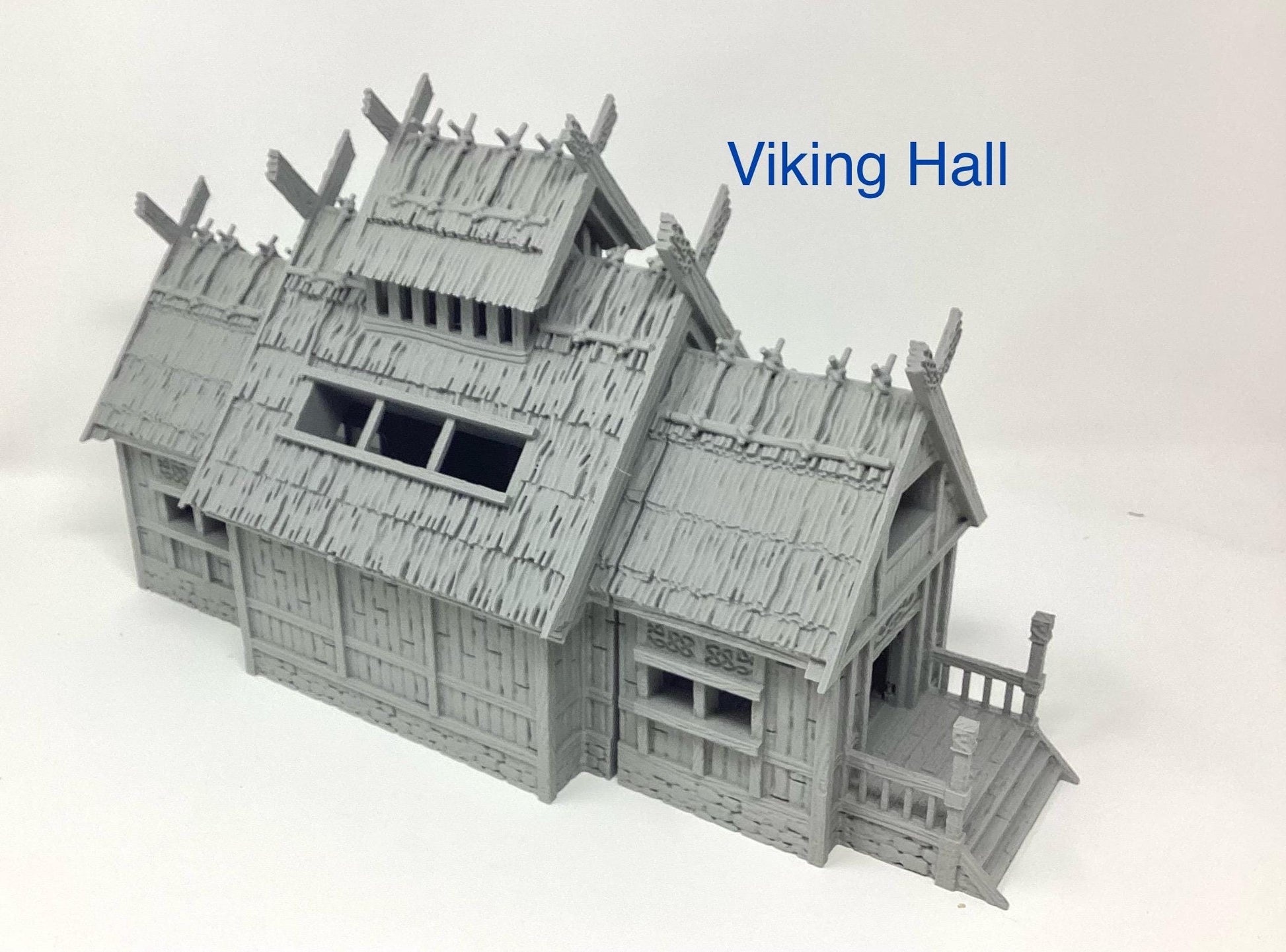 Viking Hall: Unpainted Miniature Terrain