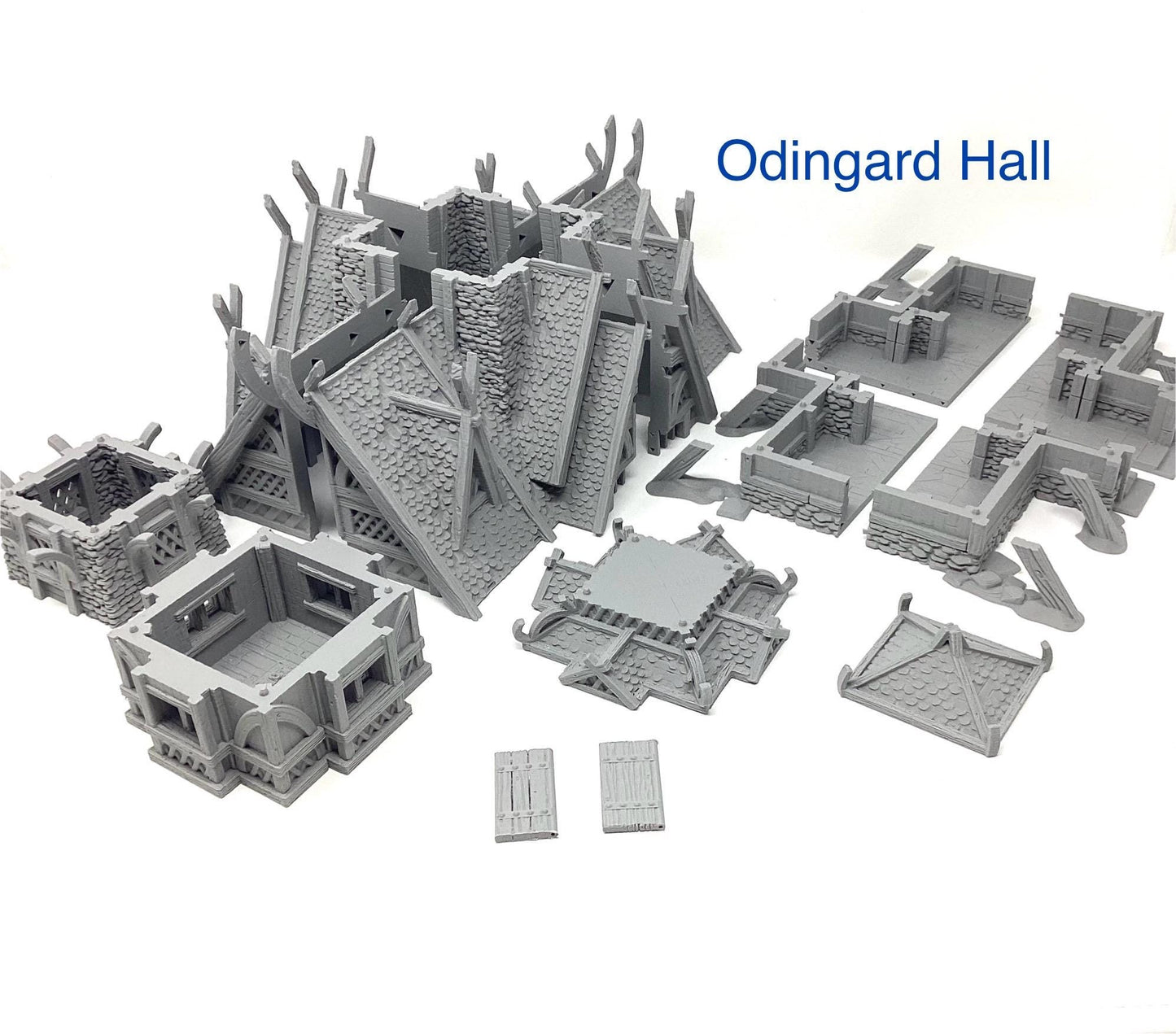 Odingard Hall: Viking Terrain Model - 3D Printed Unpainted