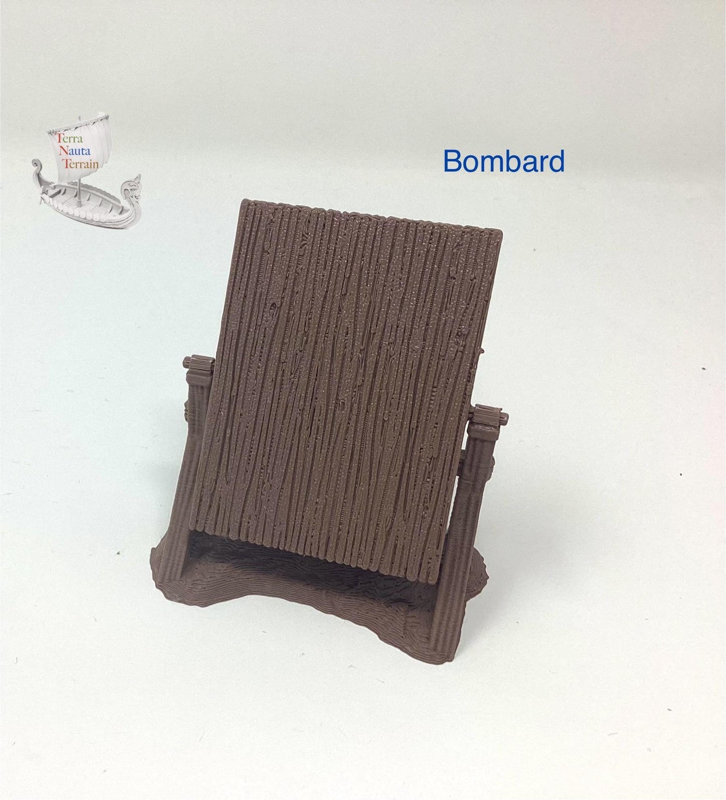 Bombard with moveable protective shield