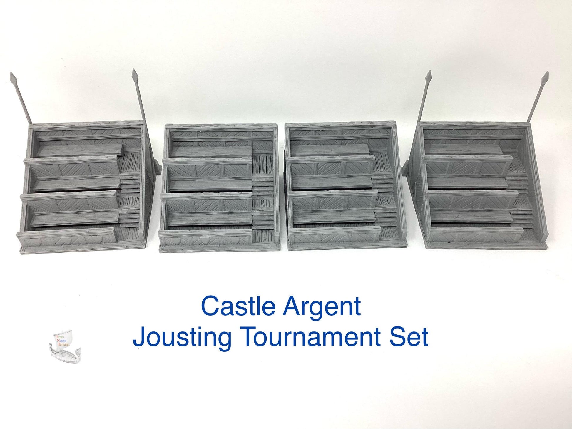 Castle Argent Jousting Tournament Set: Medieval Wargaming Terrain