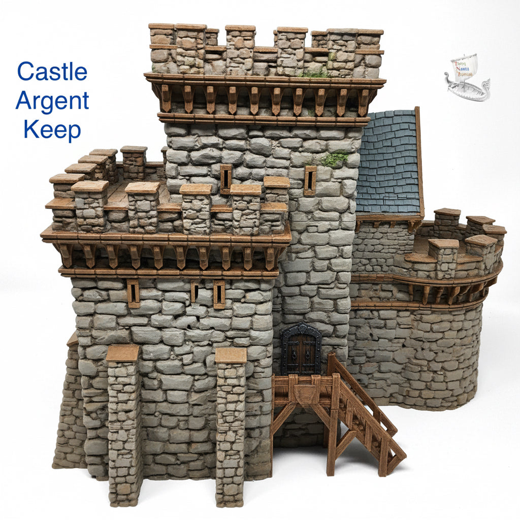 Castle Argent Keep: Medieval Wargaming Fortress - 4 Floors
