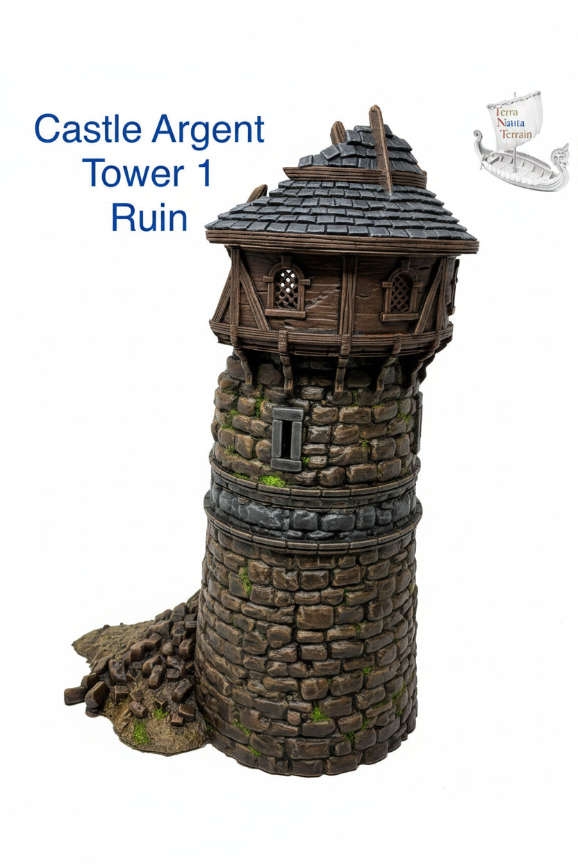 Castle Argent Tower Ruins: Wargaming Terrain