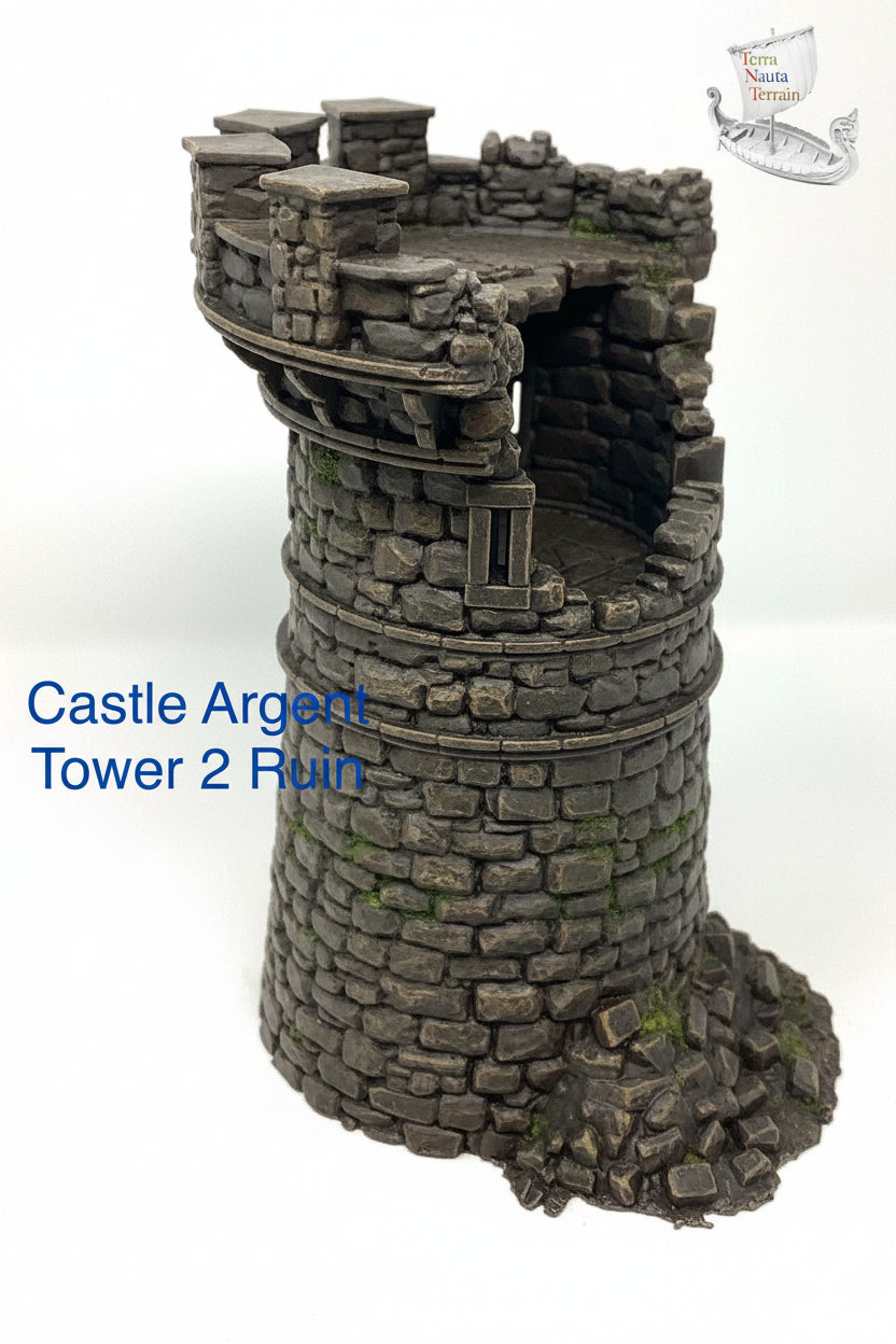 Castle Argent Tower Ruins: Wargaming Scenery