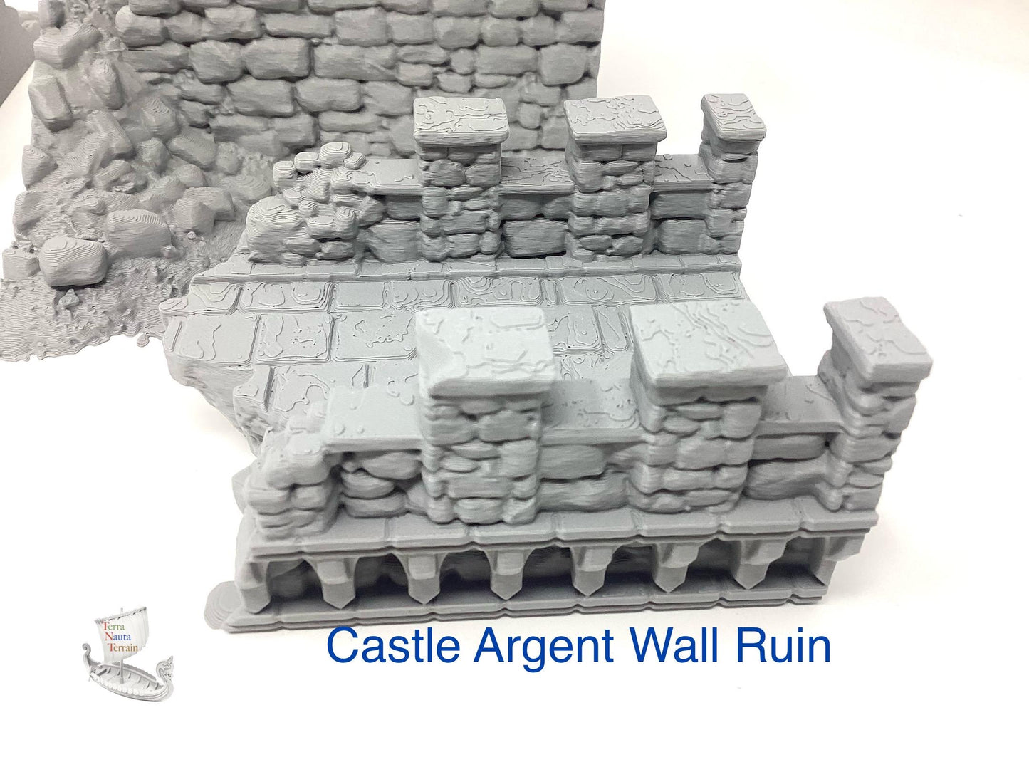 Castle Argent Wall Ruins: Wargaming Terrain