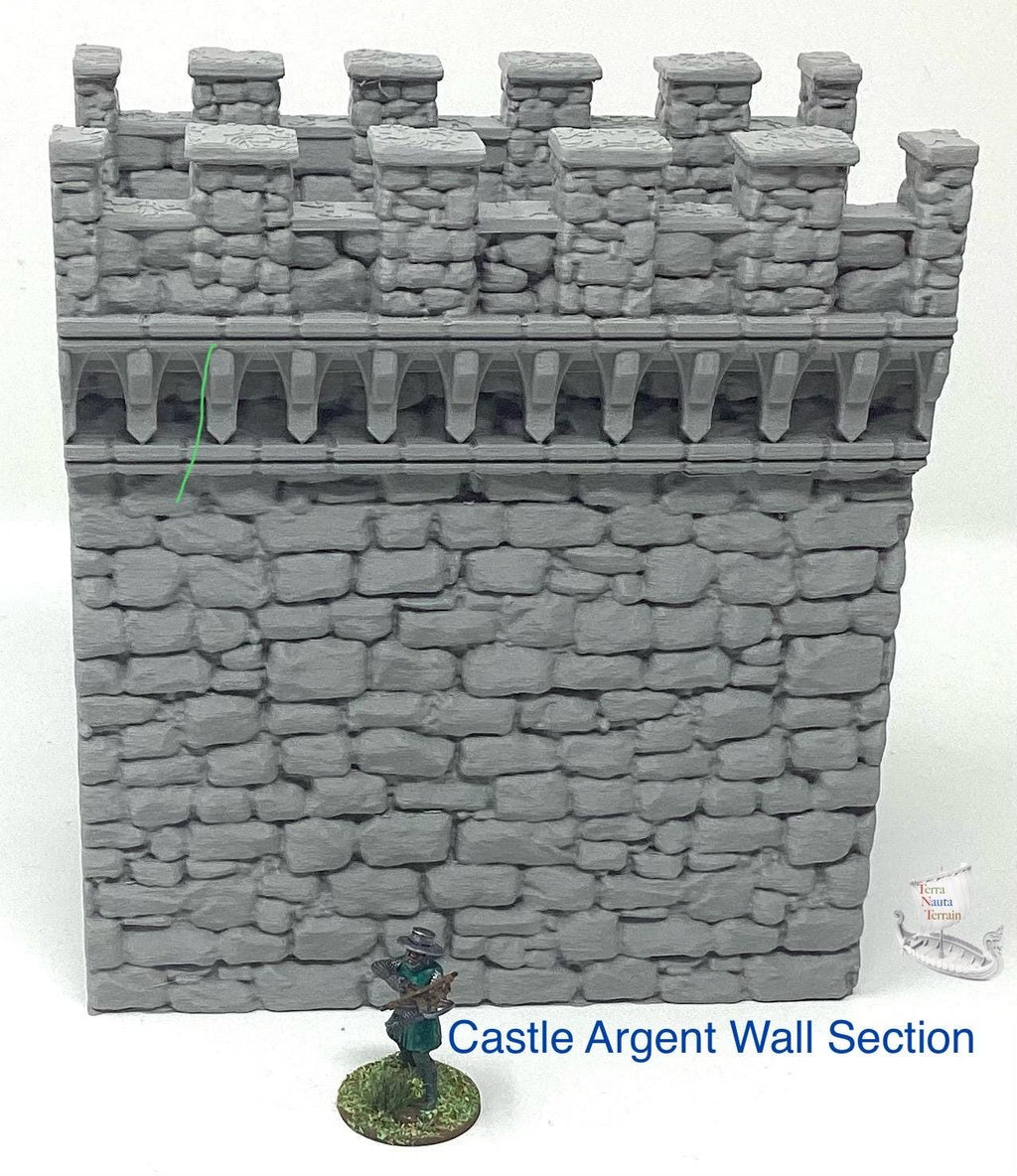 Castle Argent Wall Section: Wargaming Scenery
