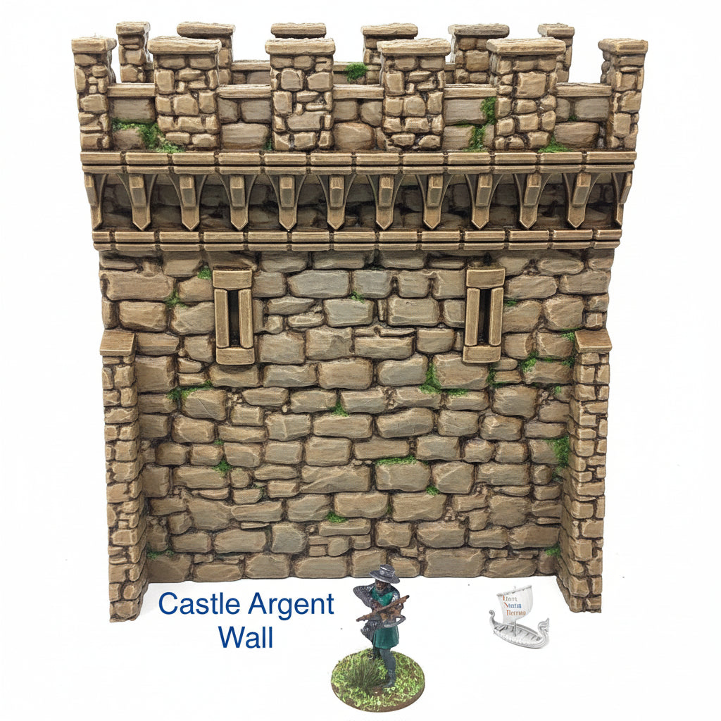 Castle Argent Wall Section: Wargaming Scenery